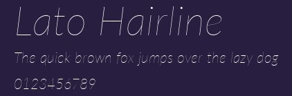 Lato Hairline Preview