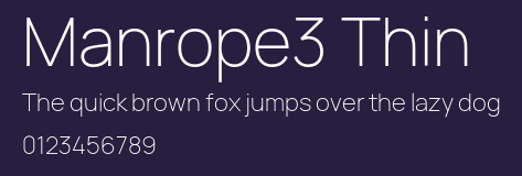 Manrope3 Thin Preview