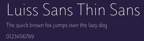 Luiss Sans Thin Sans Preview