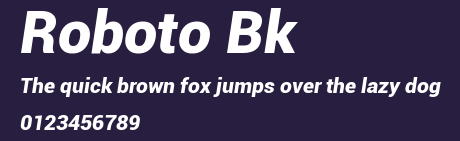 Roboto Bk Preview