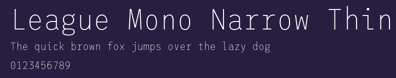 League Mono Narrow Thin Preview