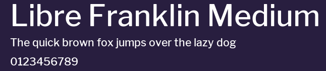 Libre Franklin Medium Preview