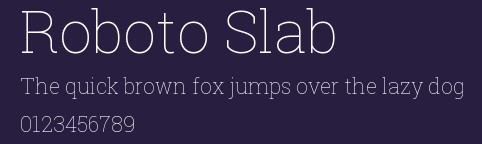 Roboto Slab Preview