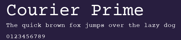 Courier Prime Preview