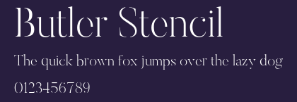 Butler Stencil Preview