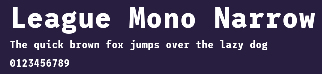League Mono Narrow Preview