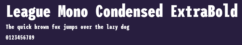 League Mono Condensed ExtraBold Preview