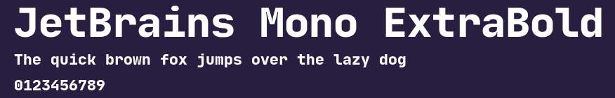 JetBrains Mono ExtraBold Preview