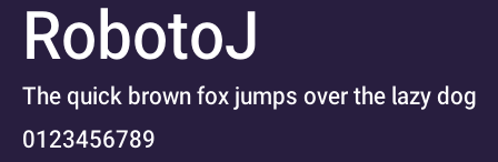 RobotoJ Preview