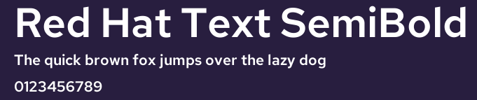 Red Hat Text SemiBold Preview
