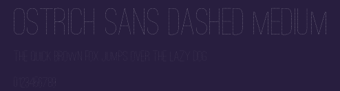 Ostrich Sans Dashed Medium Preview
