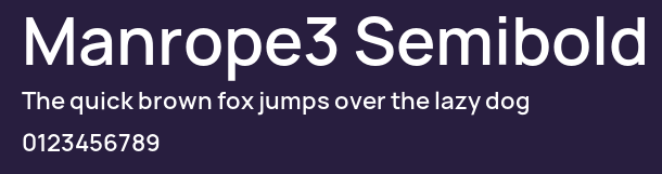 Manrope3 Semibold Preview