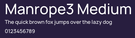 Manrope3 Medium Preview