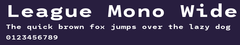 League Mono Wide Preview