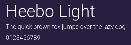 Heebo Light Preview