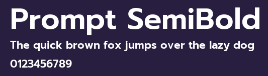 Prompt SemiBold Preview