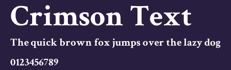 Crimson Text Preview