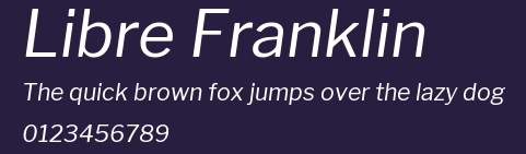 Libre Franklin Preview