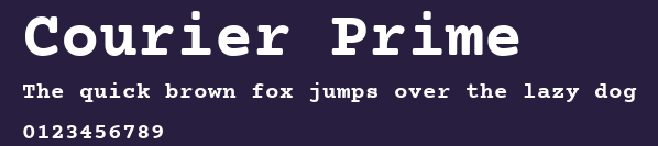 Courier Prime Preview