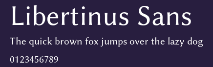 Libertinus Sans Preview