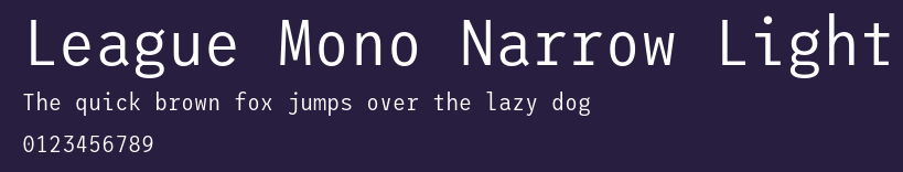 League Mono Narrow Light Preview