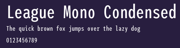 League Mono Condensed Preview
