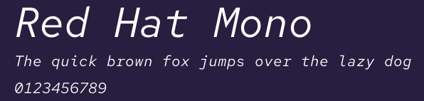 Red Hat Mono Preview