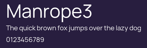 Manrope3 Preview