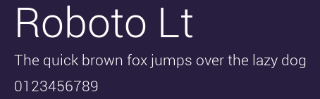 Roboto Lt Preview