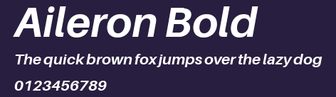 Aileron Bold Preview
