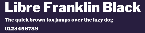 Libre Franklin Black Preview