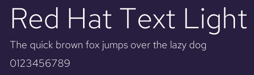 Red Hat Text Light Preview