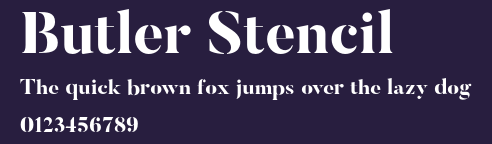 Butler Stencil Preview