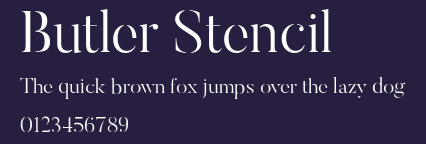 Butler Stencil Preview