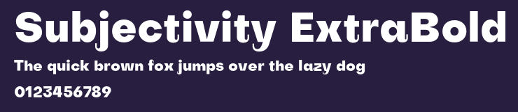 Subjectivity ExtraBold Preview