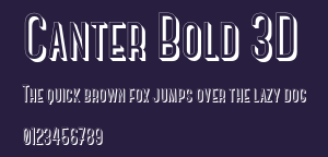 Canter Bold 3D Preview