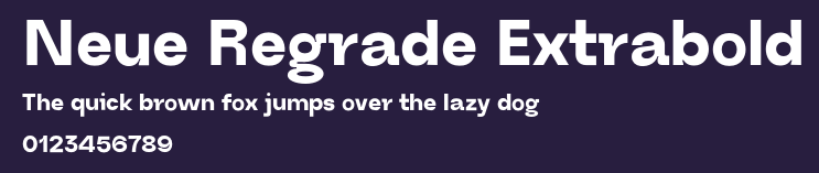 Neue Regrade Extrabold Preview