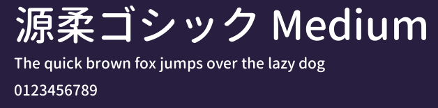 源柔ゴシック Medium Preview