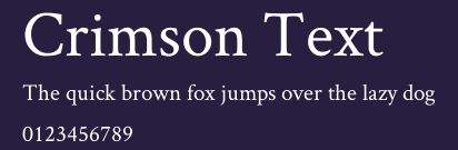 Crimson Text Preview