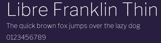 Libre Franklin Thin Preview