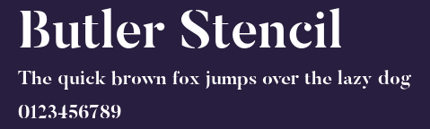 Butler Stencil Preview