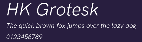 HK Grotesk Preview