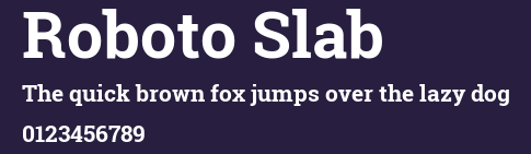 Roboto Slab Preview