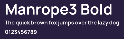 Manrope3 Bold Preview