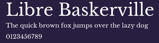 Libre Baskerville Preview