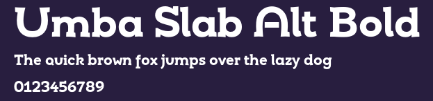Umba Slab Alt Bold Preview