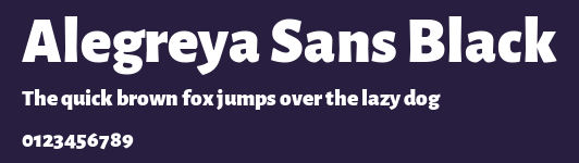 Alegreya Sans Black Preview