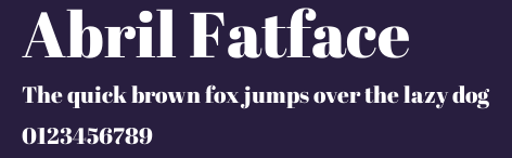 Abril Fatface Preview