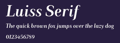 Luiss Serif Preview