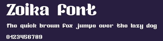Zoika font Preview